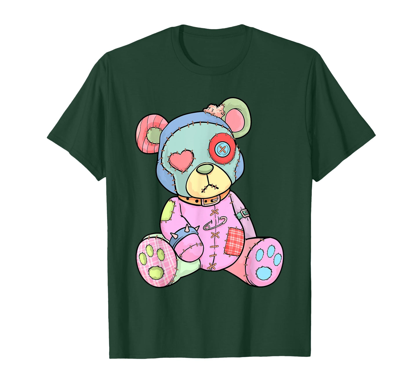 Pastel Goth Teddy Bear Japanese Anime Kawaii Menhera T-Shirt Small