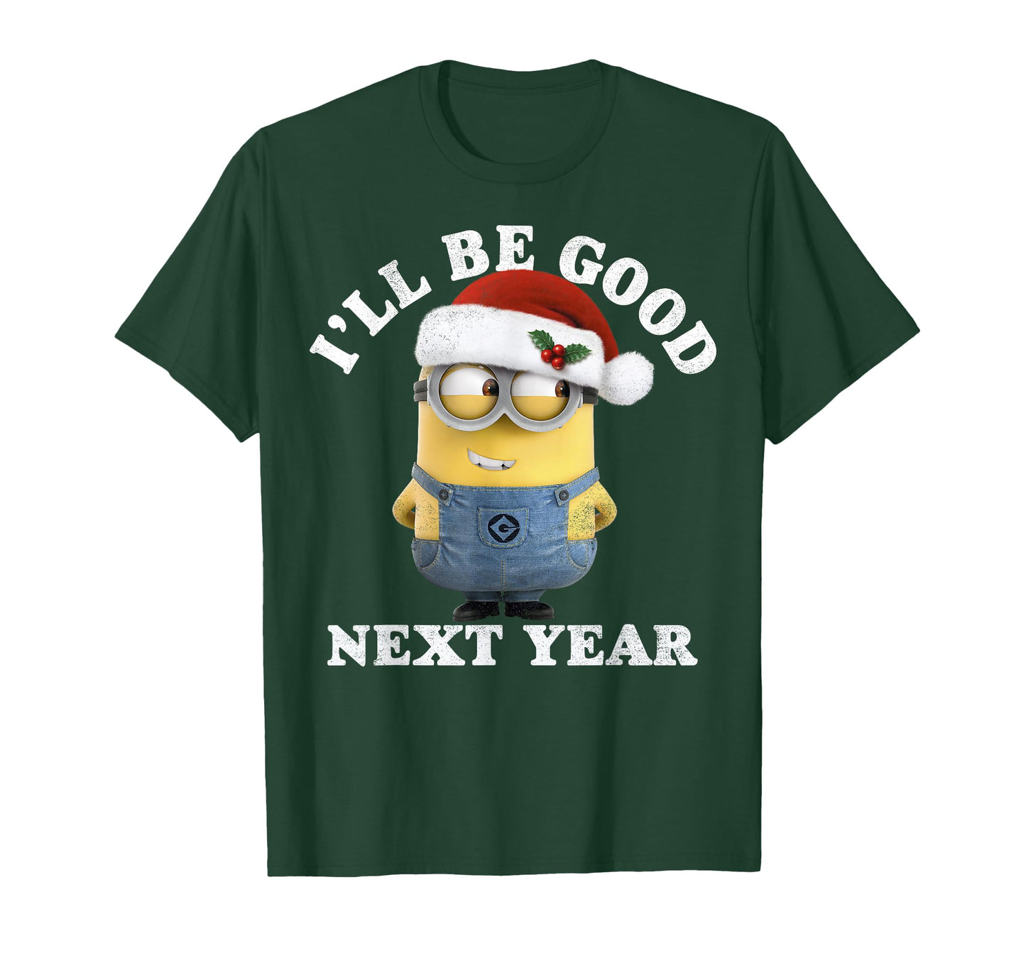 Despicable Me Minions Be Good Next Year Santa Hat T-Shirt T-Shirt