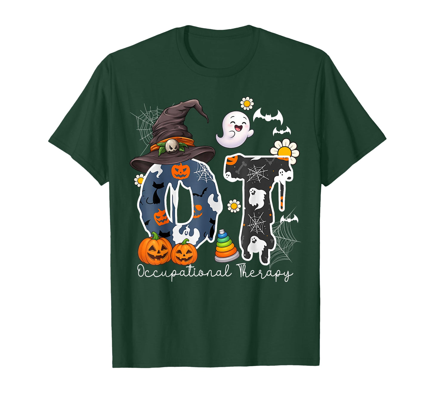 Halloween Occupational Therapy Ghost Spooky Nurse OT Men T-Shirt