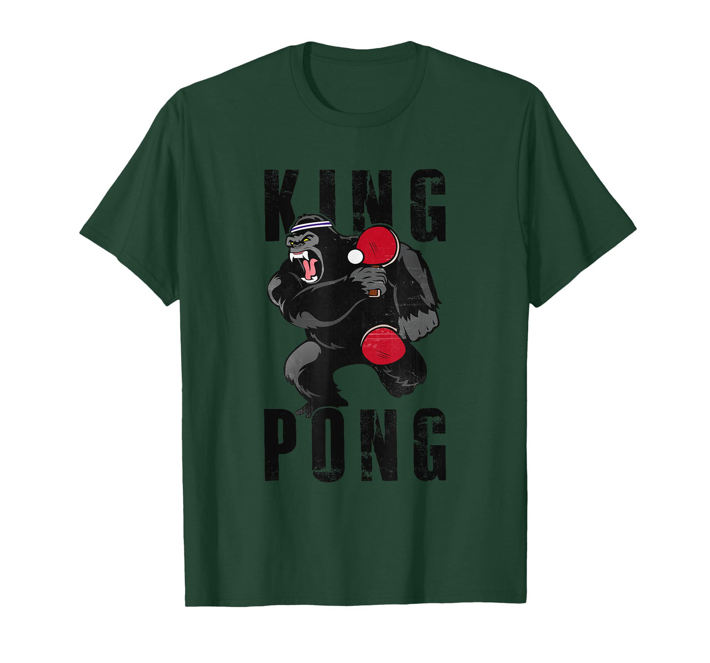 Vintage King Pong - Ping Pong Table Tennis Player Game Gift T-Shirt