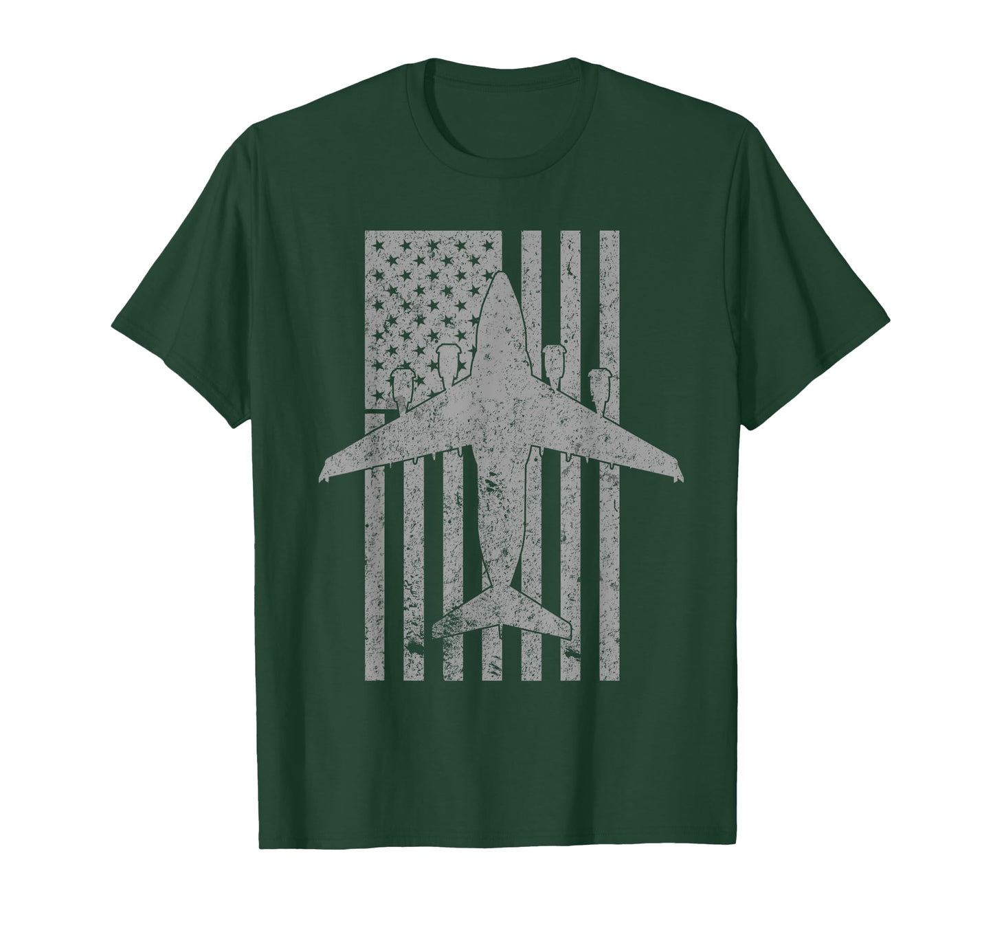 C-17 Globemaster Military Transport Airplane Flag T-Shirt T-Shirt