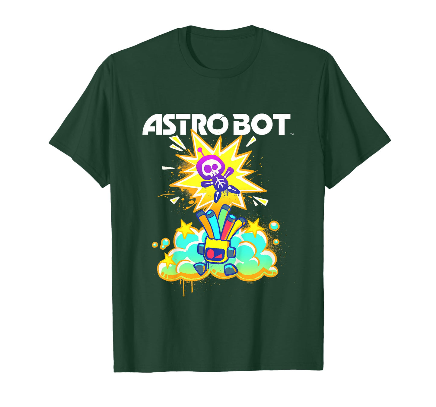 Kids Astro Bot Kids Colorful Airbrush PlayStation Video Game T-Shirt