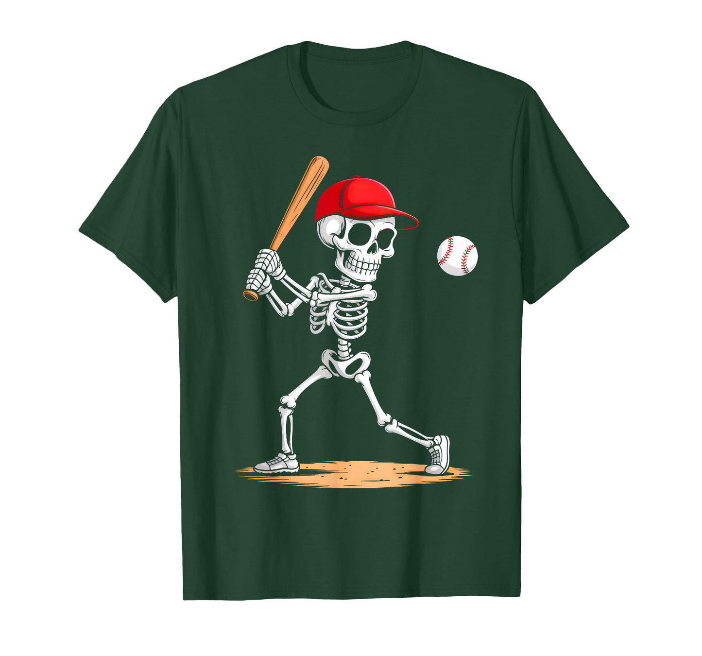 Halloween Shirt For Boys Kids Skeleton Baseball Halloween T-Shirt