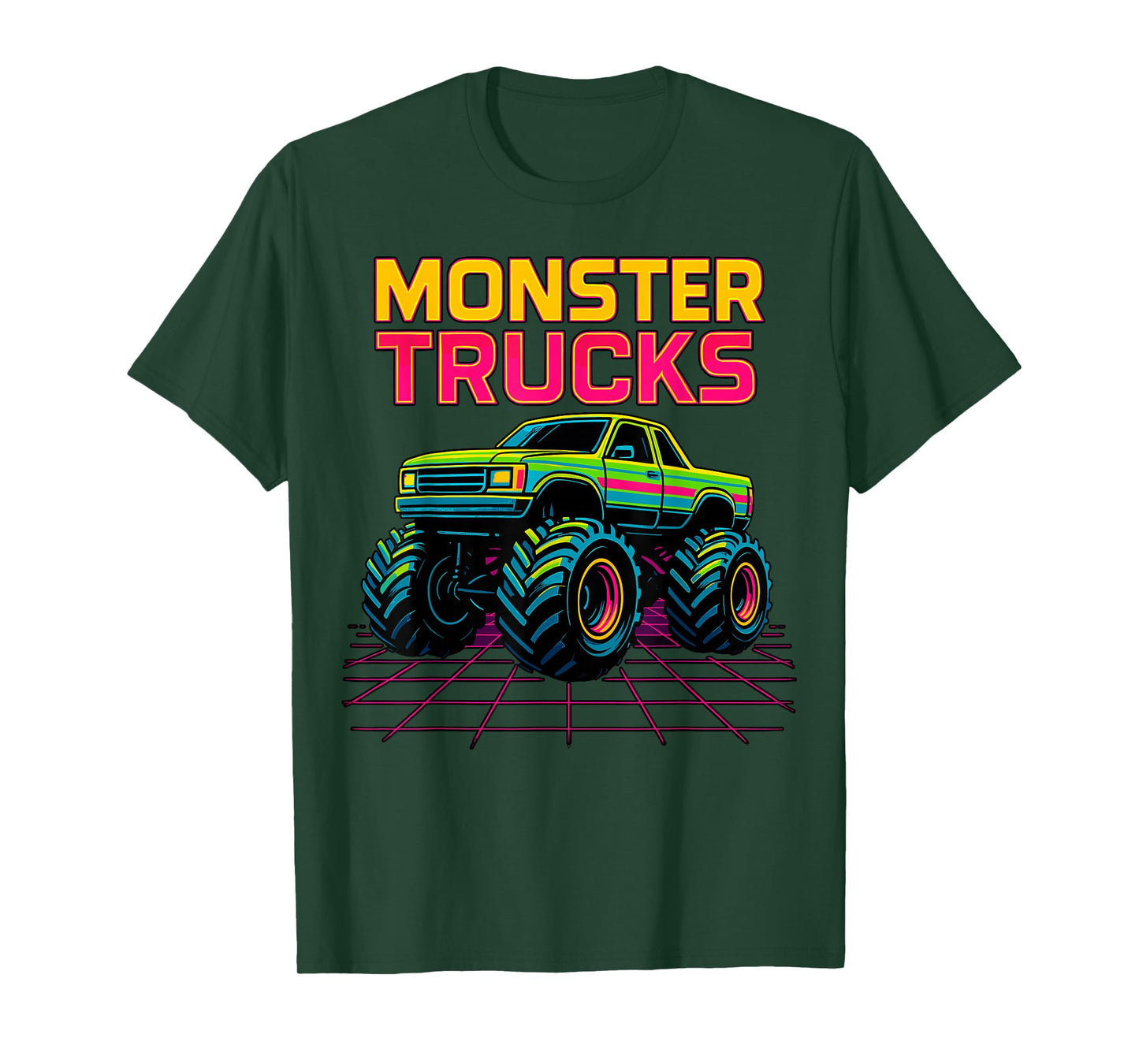 Retro Monster Truck Birthday Party Monster Trucks T-Shirt