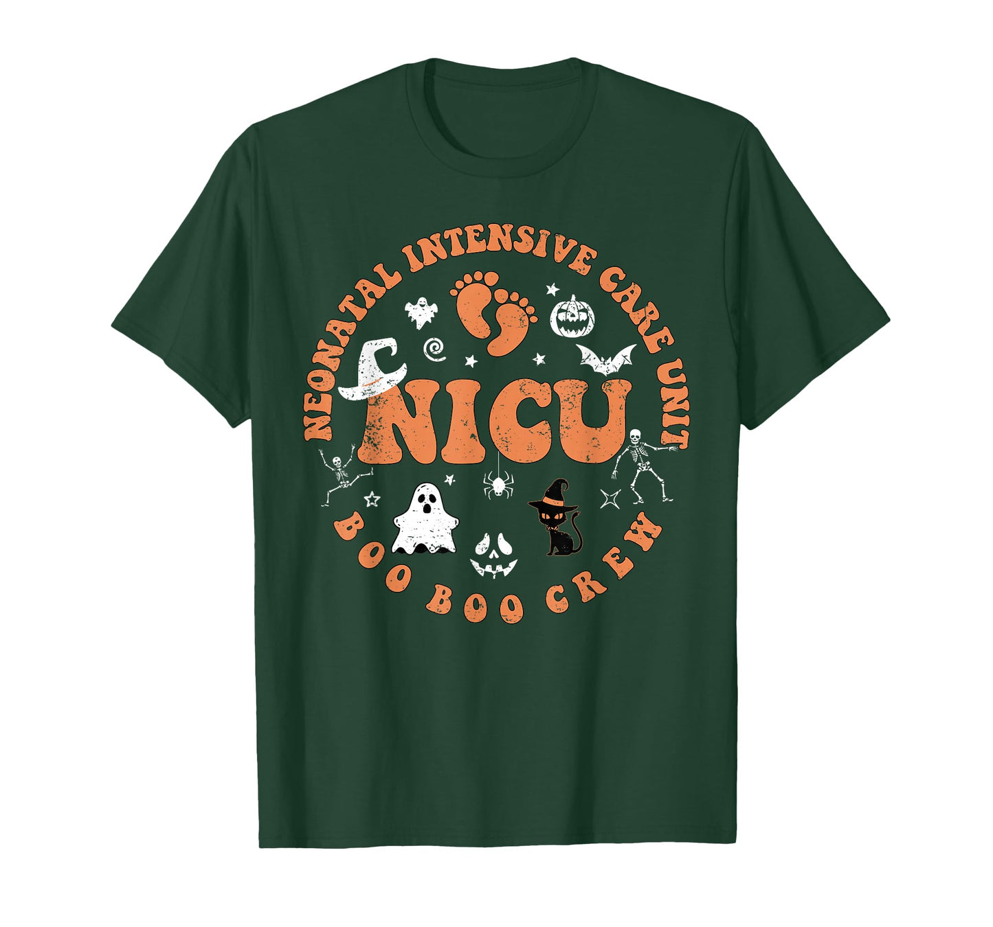 Neonatal Intensive Scare Unit Boo Crew NICU Halloween T-Shirt
