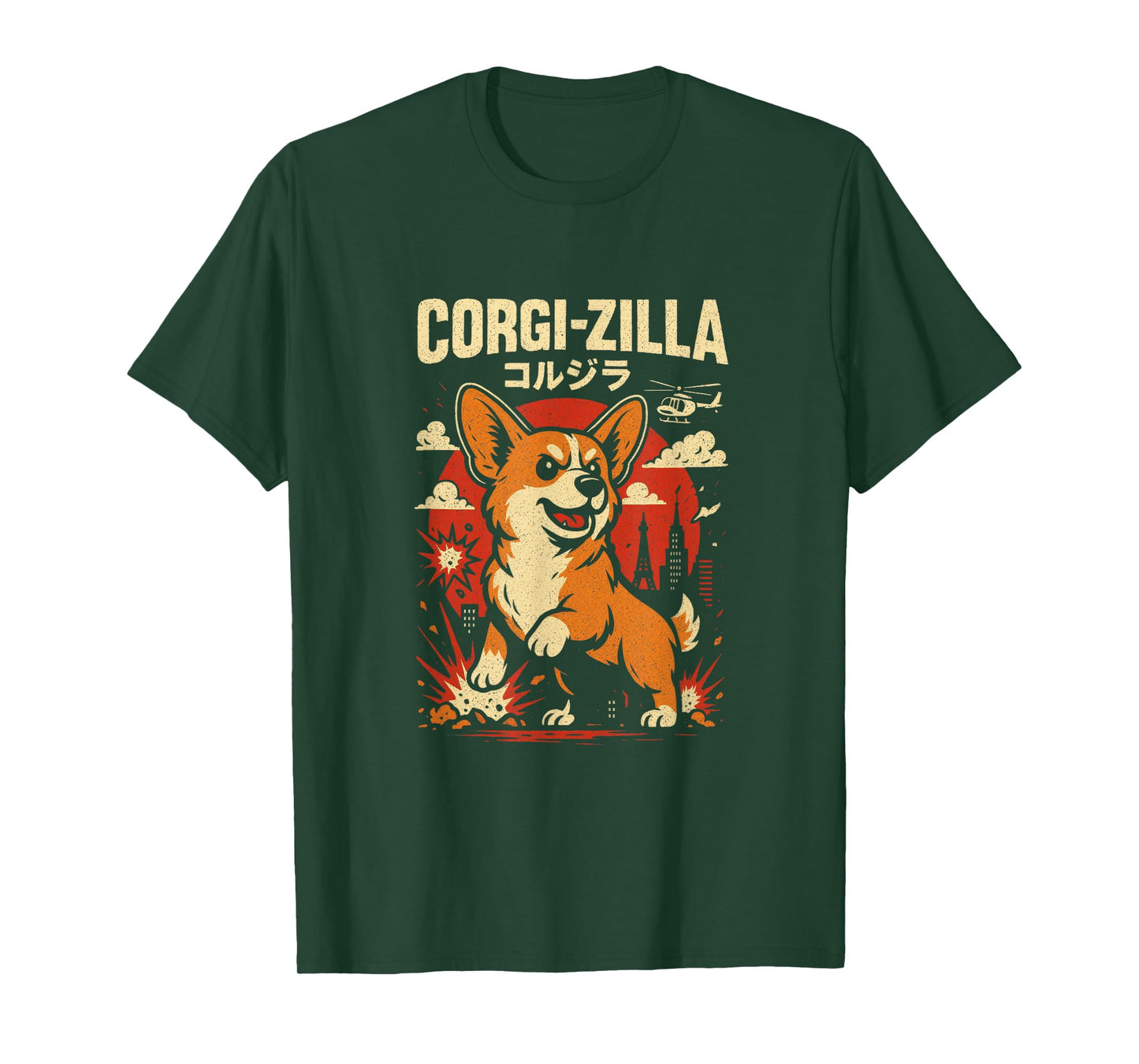 Corgi-zilla - Corgizilla Parody Japanese Art Corgi T-Shirt
