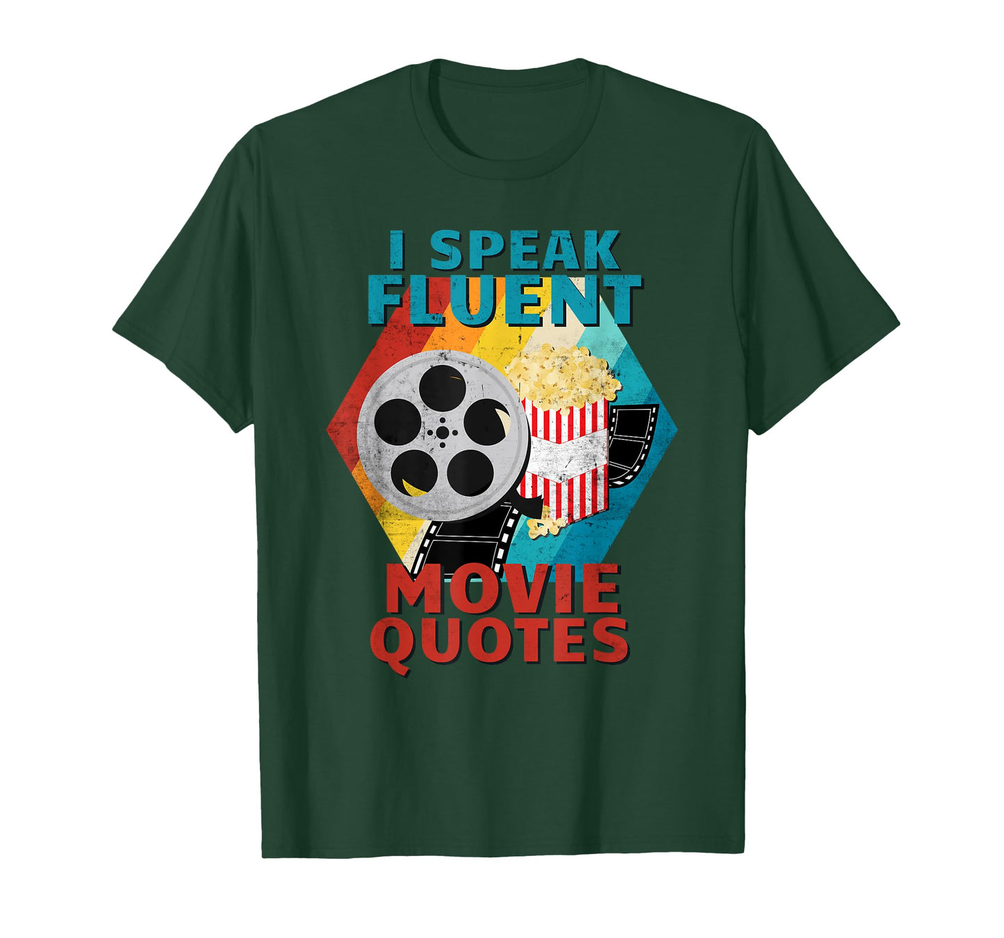 I Speak Fluent Movie Quotes Funny Retro Vintage Movie Lover T-Shirt