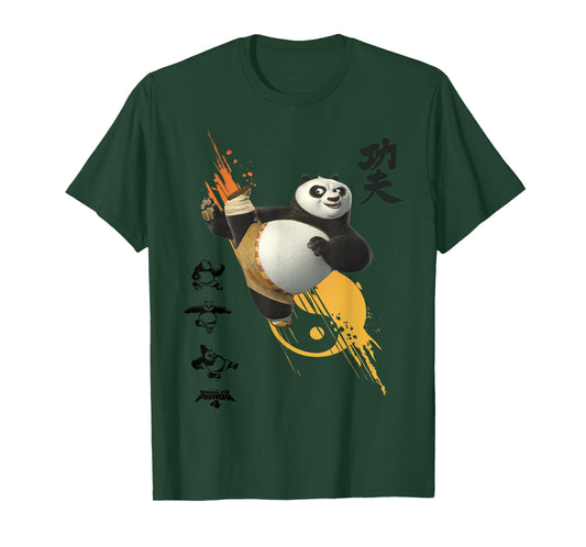 DreamWorks Kung Fu Panda 4 Po Flying Kick T-Shirt