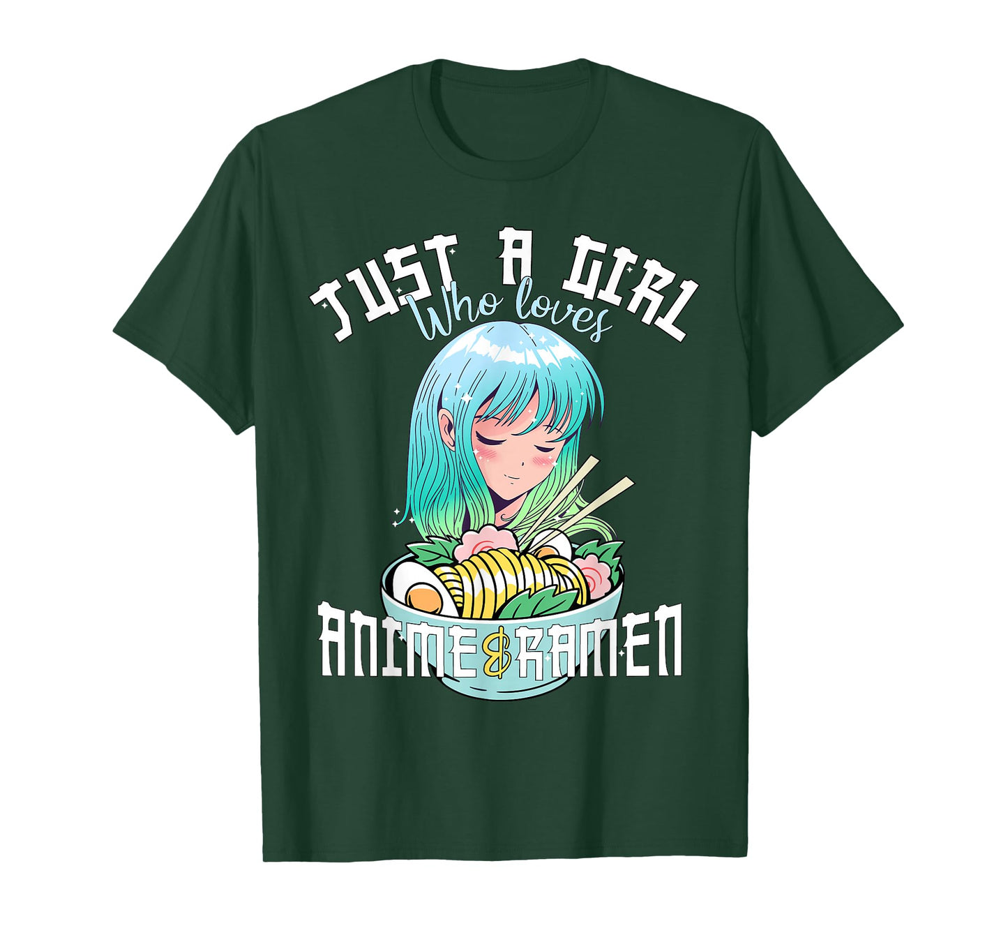 Anime Girl Shirt Just a Girl Who Loves Anime and Ramen T-Shirt