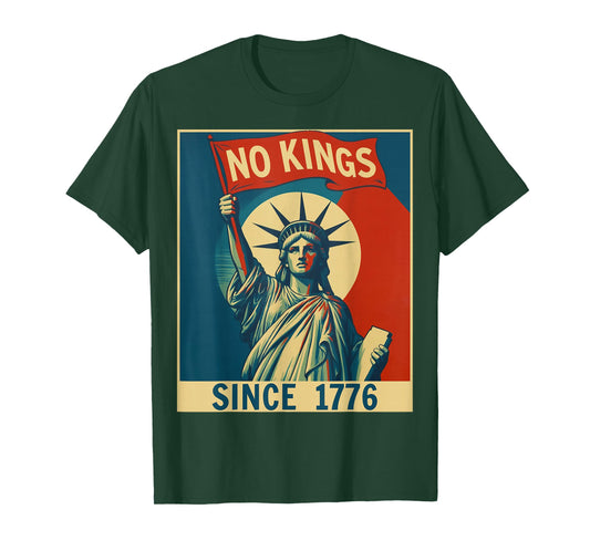 No Kings In America Since 1776 Statue Of Liberty Vintage T-Shirt