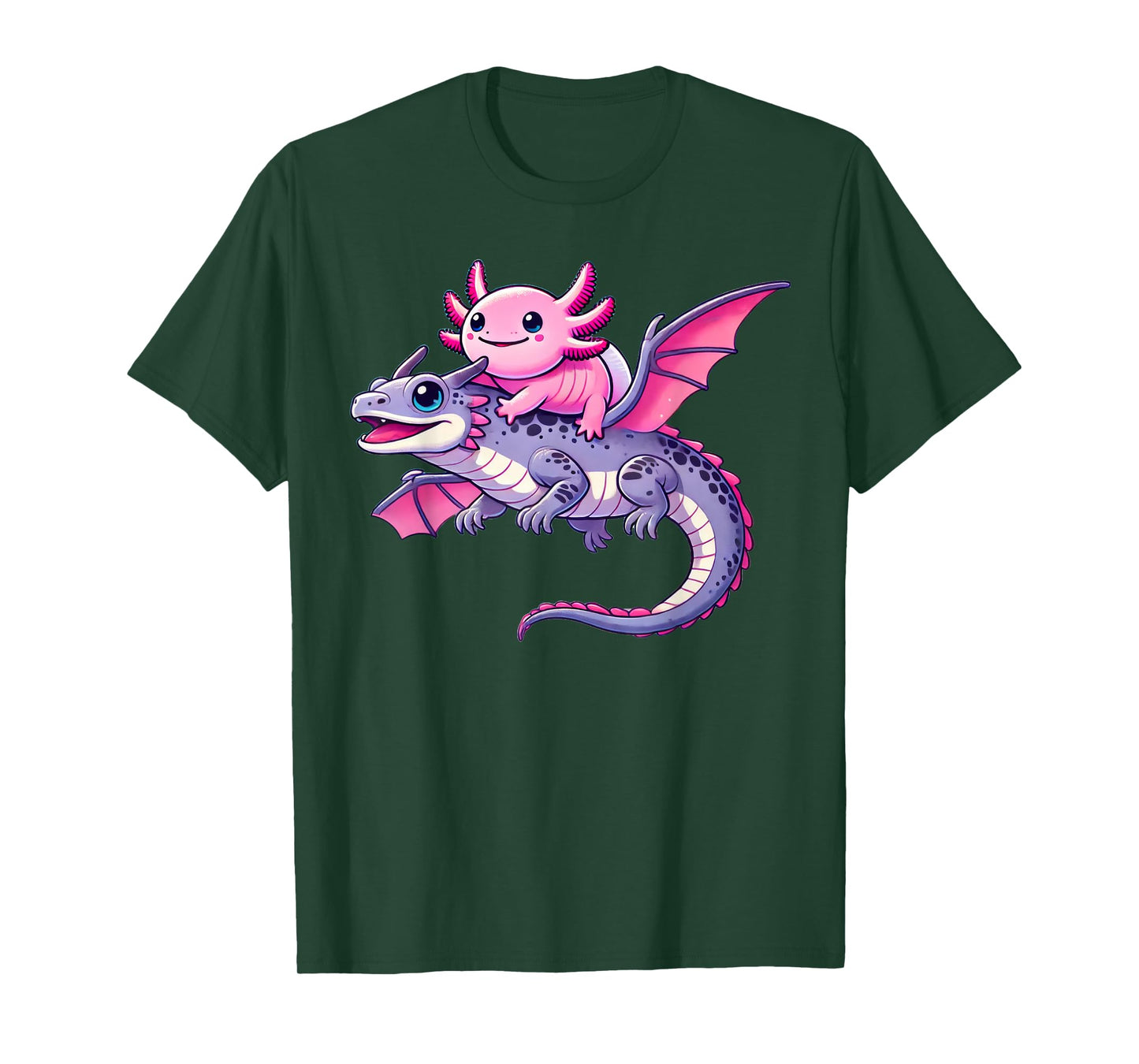 Anime Kawaii Axolotl Dragon T-Shirt