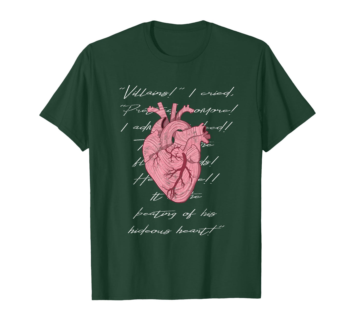Poe The Beating Tell Tale Hideous Heart Creepy Morbid Design T-Shirt