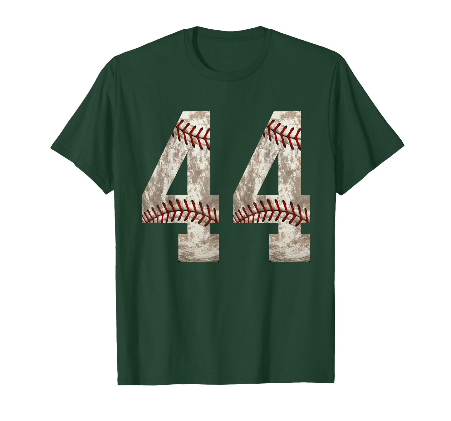 Baseball Jersey Number 44 Outfit Distressed Ball Design T-Shirt