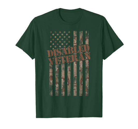 Disabled Veteran Lives Matter American Flag US Veterans Day T-Shirt for Women Men