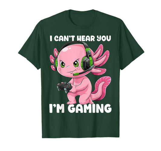 Gamer Axolotl Shirt Gamesolotl Fish Gaming Video Gamer Anime T-Shirt