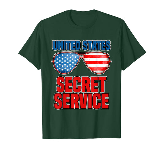 Patriotic Secret Service United States Sunglasses T-Shirt