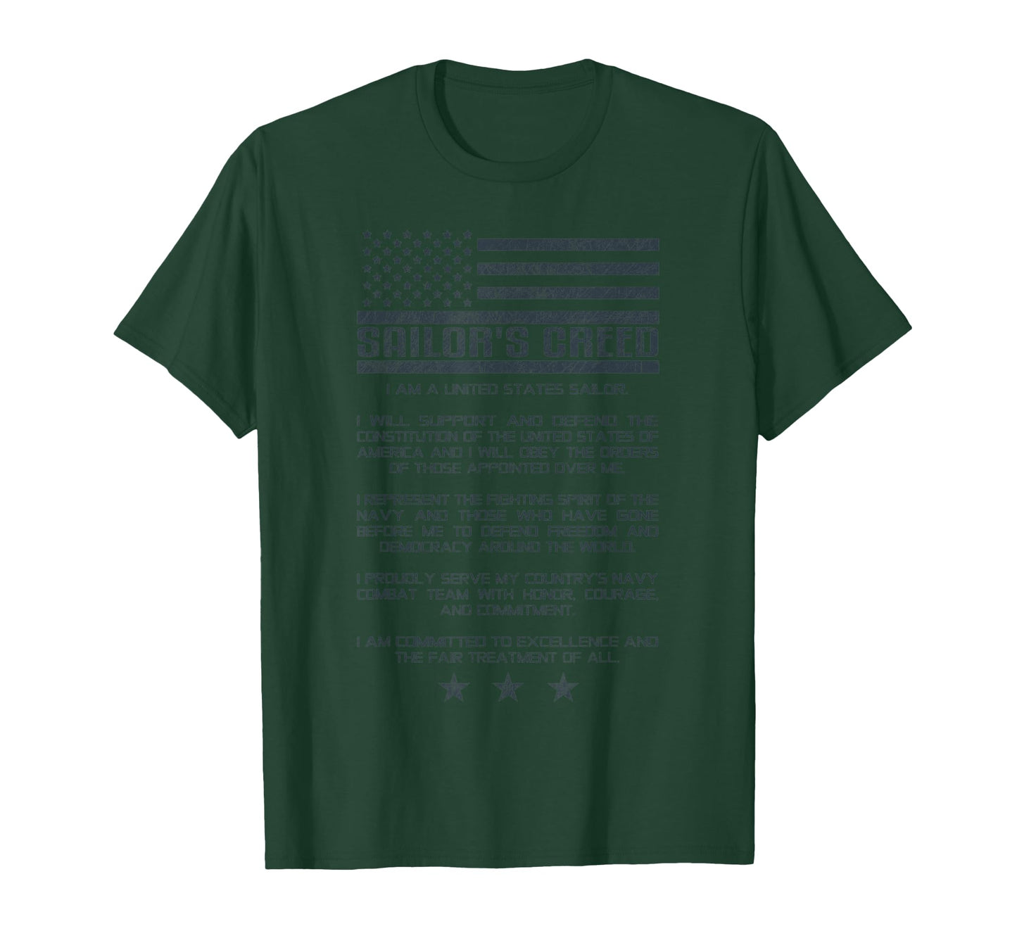 US Sailor´s Creed Military Ethos Naval Code T-Shirt