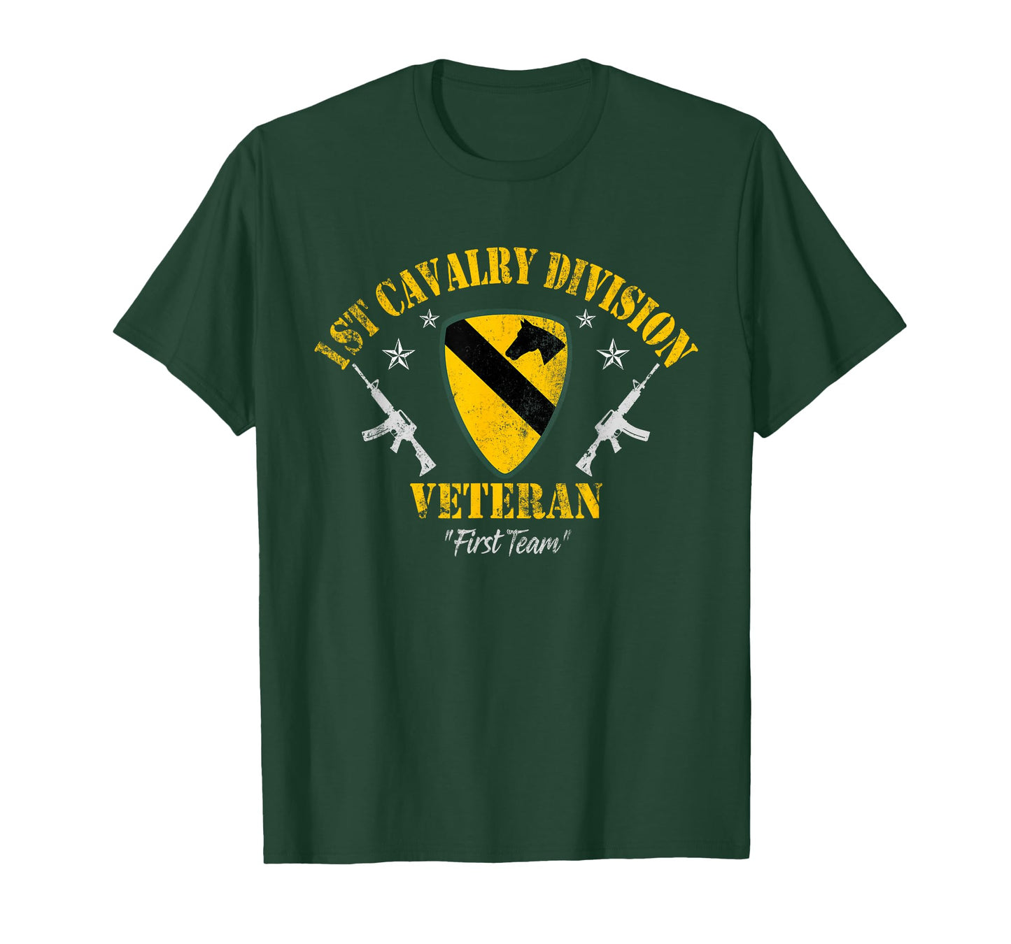 Vintage 1st Cavalry Division Veteran Patriotic Veterans Day T-Shirt
