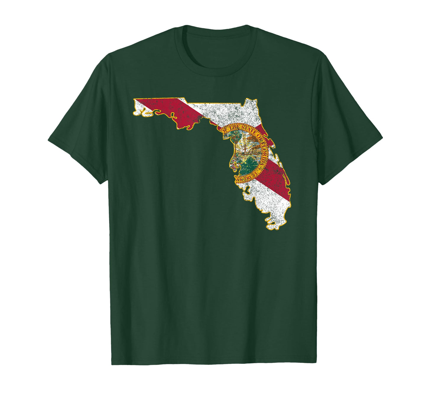 Florida Shirt: State T-Shirt with Florida Shape Flag T-Shirt