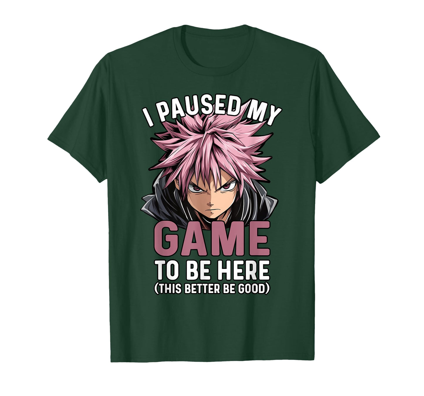 Video Gamer I Paused My Game Funny Teen Boys Anime Manga T-Shirt