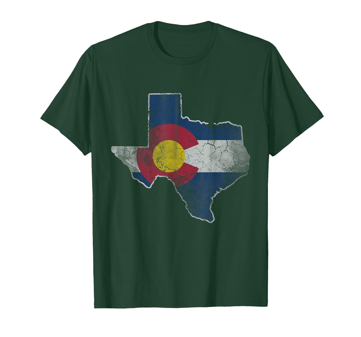 Texas Colorado Flag Family Men Women Kids T-Shirt