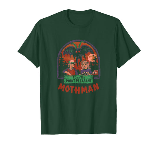Steven Rhodes I Saw The Mothman Vintage Cryptid Dark Humor T-Shirt