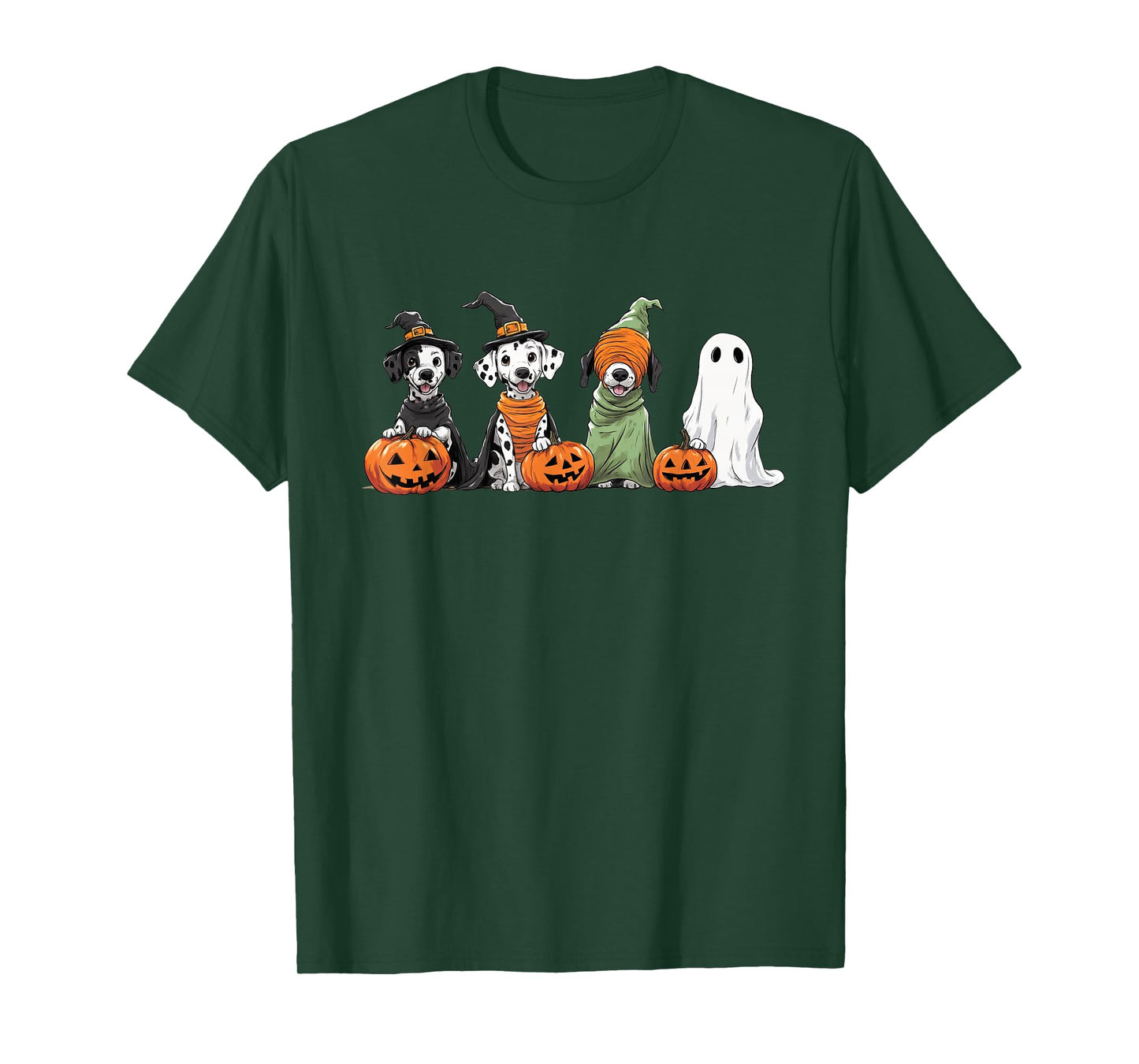 Cute Fall Dalmatian Dog Owner Halloween T-Shirt