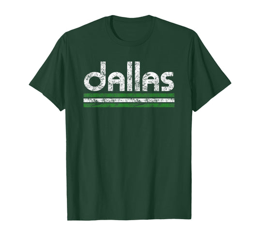 Dallas Texas Retro Vintage Weathered Throwback T-Shirt