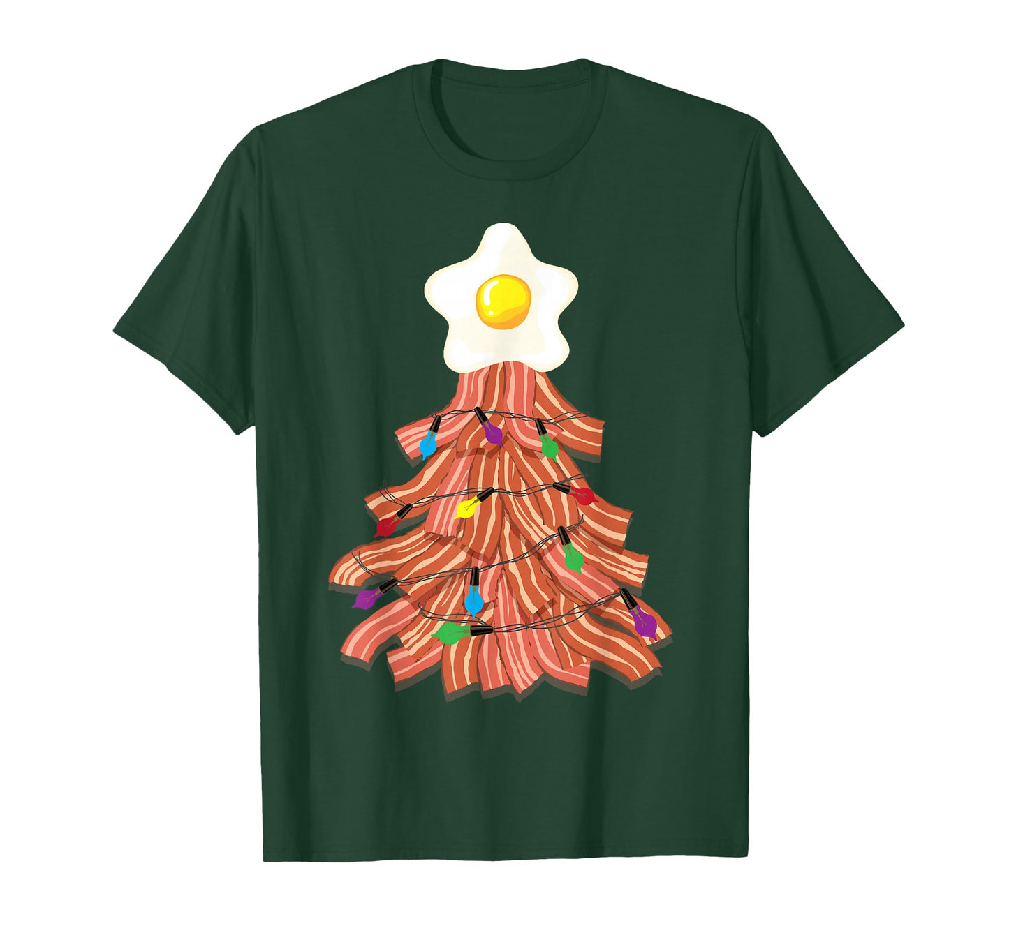 Bacon Christmas Tree Egg Top Shirt | Funny Pork Lover Gift T-Shirt
