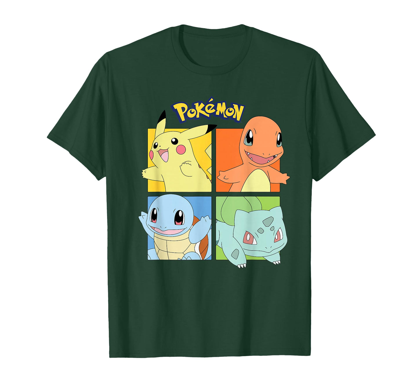 Pokémon - Pikachu Charmander Squirtle Bulbasaur Kanto Region T-Shirt
