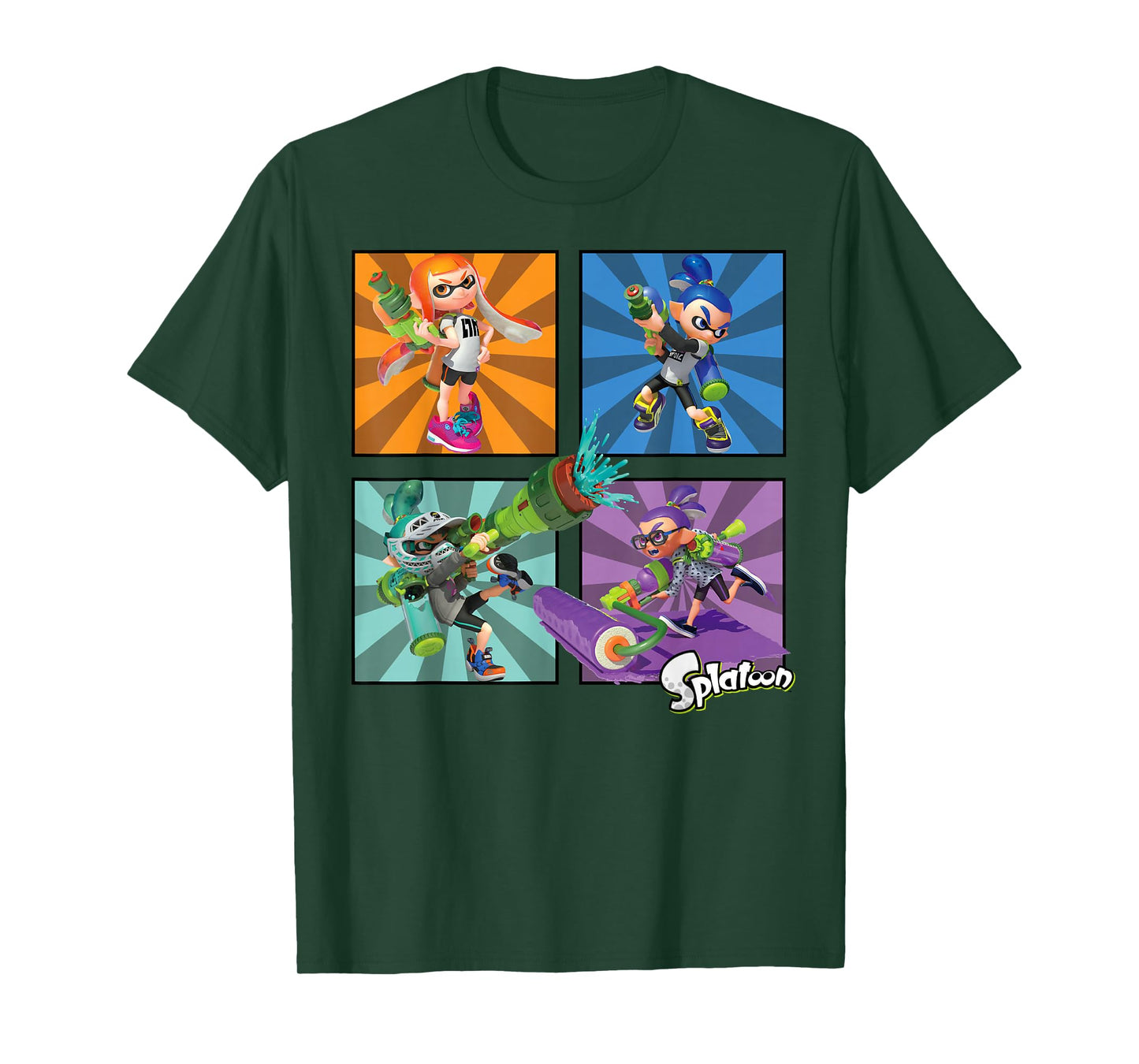 Splatoon Four Character Box Up T-Shirt