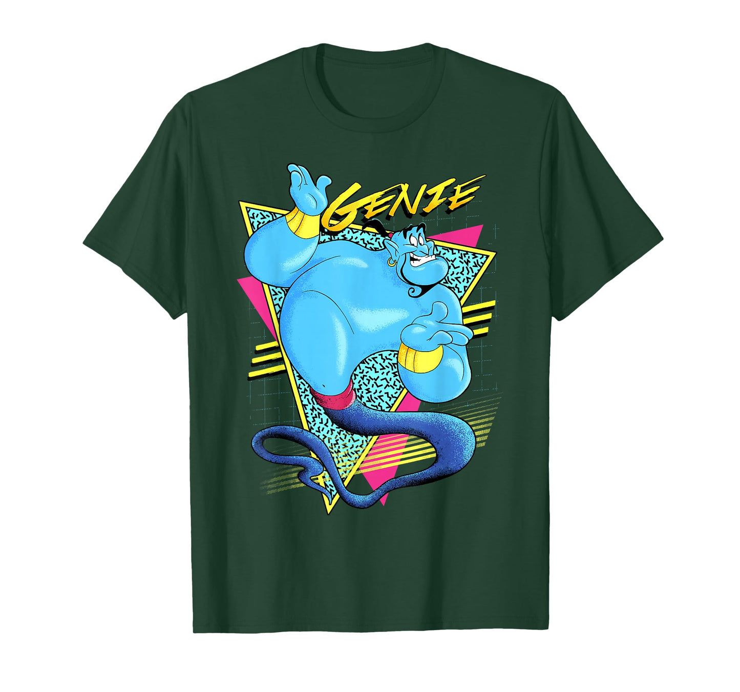 Disney Aladdin Genie Retro Abstract Portrait Logo T-Shirt Small