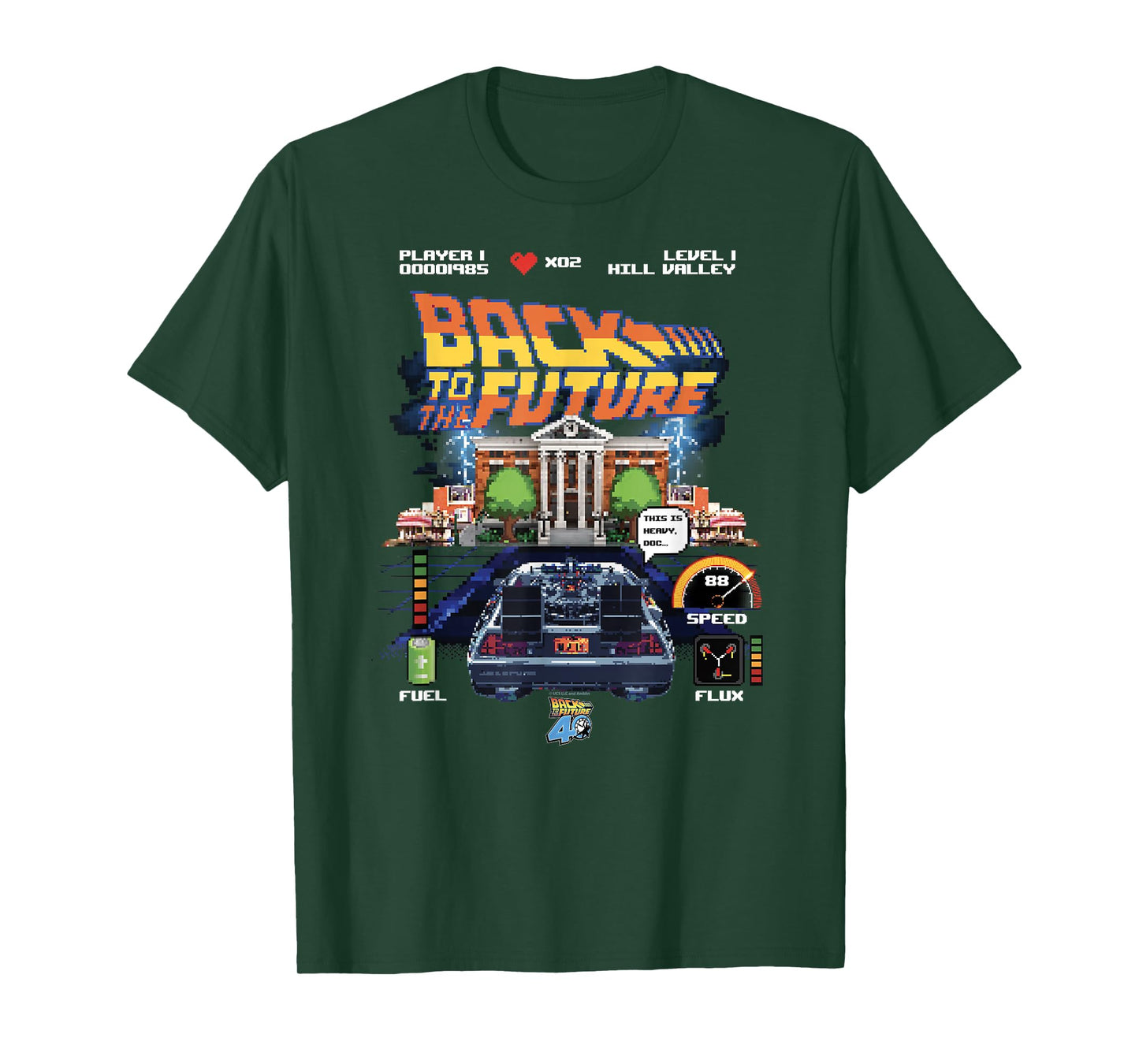 Back To The Future 40th Anniversary Video Game Style T-Shirt