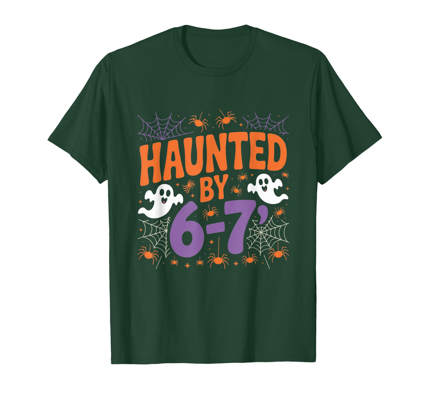 Haunted by 6 7 Retro Scary Paranormal Creepy Style T-Shirt