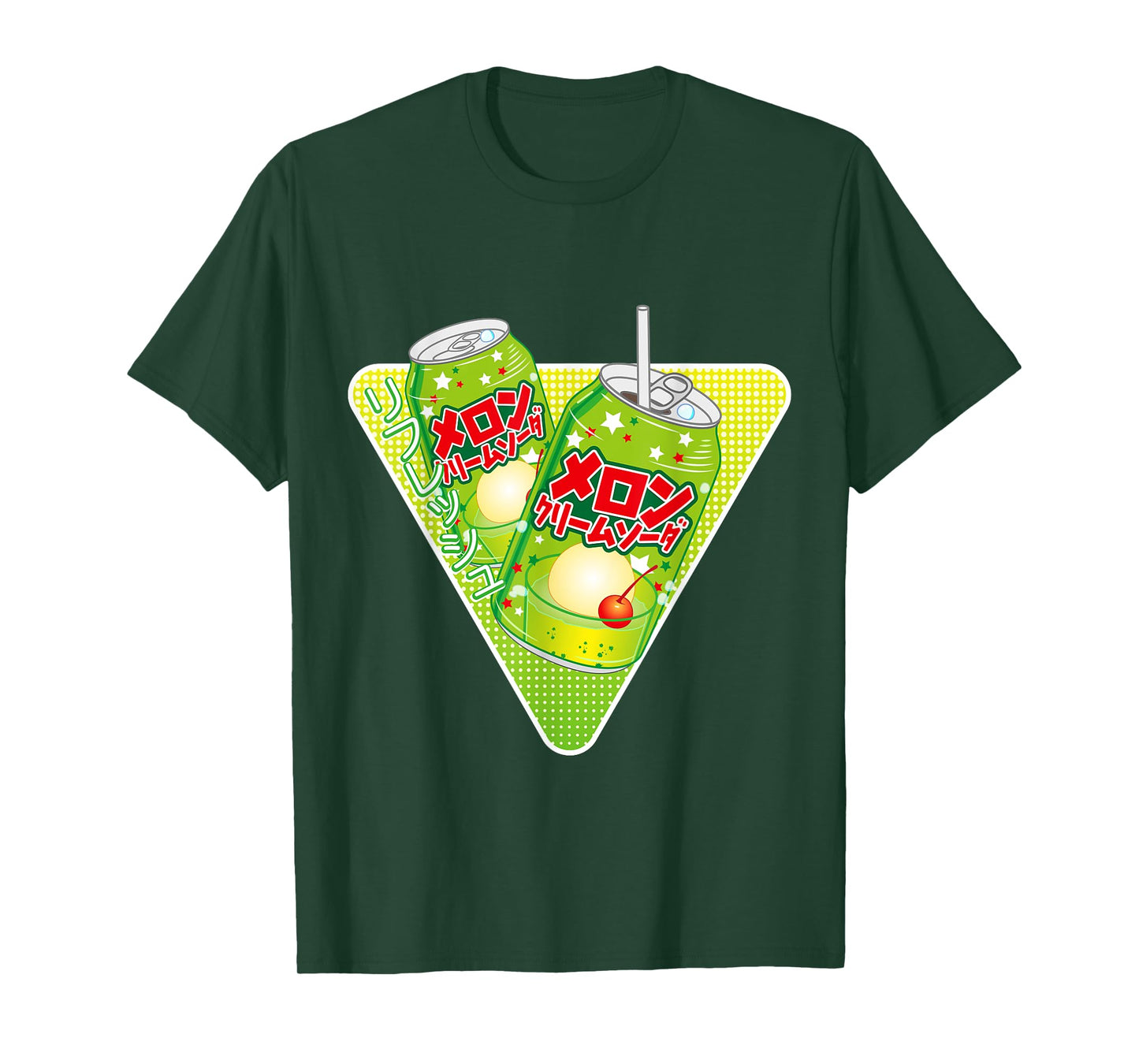 Kawaii Melon Soda Vaporwave Aesthetic & Japanese Kanji T-Shirt
