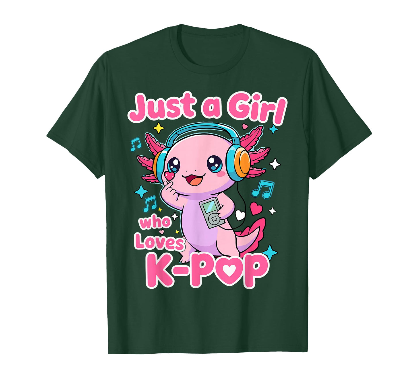 Just A Girl Who Loves K-Pop Cute Axolotl T-Shirt