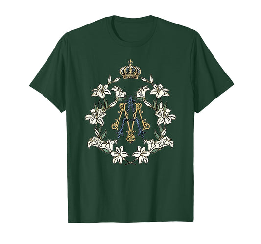 Blessed Mother Marian Catholic Symbol T-Shirt
