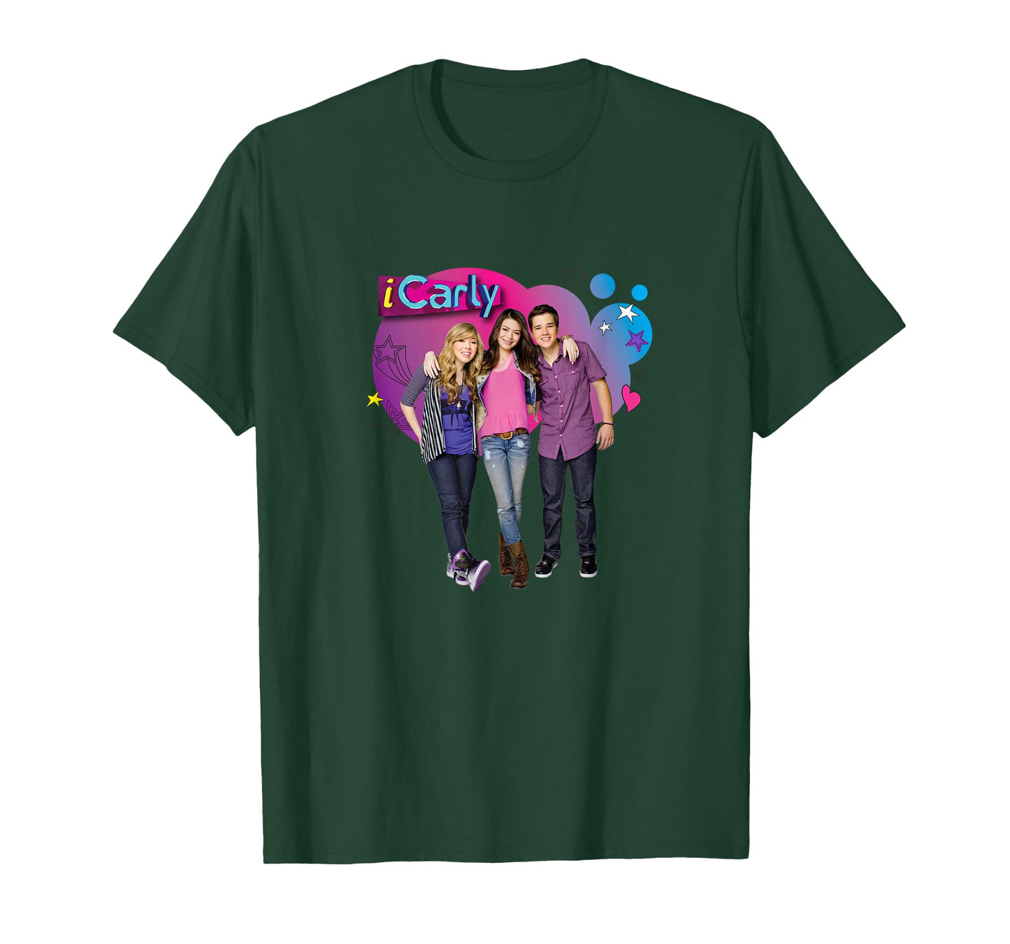 iCarly Cast Bubble Carly, Sam, and Freddie T-Shirt