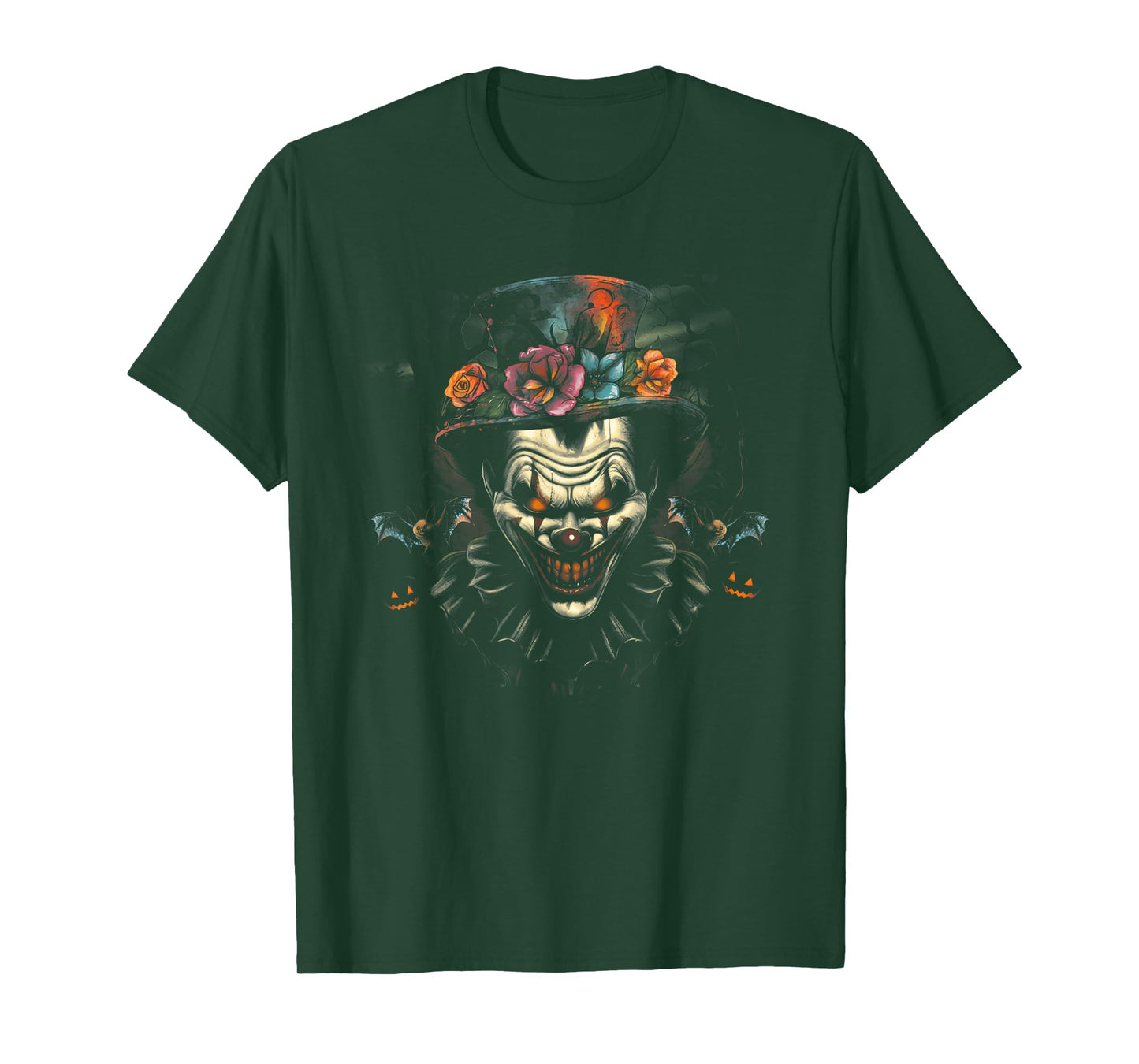 Halloween Scary Evil Clown Mask Horror Face Zombie Costume T-Shirt