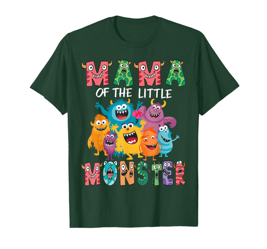 Mama Of The Little Monster Kids 1St Birthday Party T-Shirt