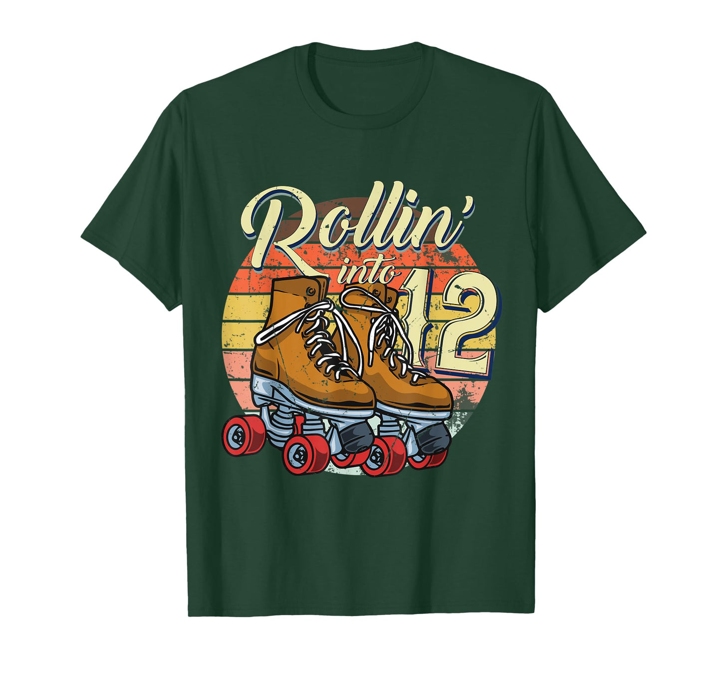 12th Bday Outfit 12 Year Old Girl Rolling Into 12 Birthday T-Shirt