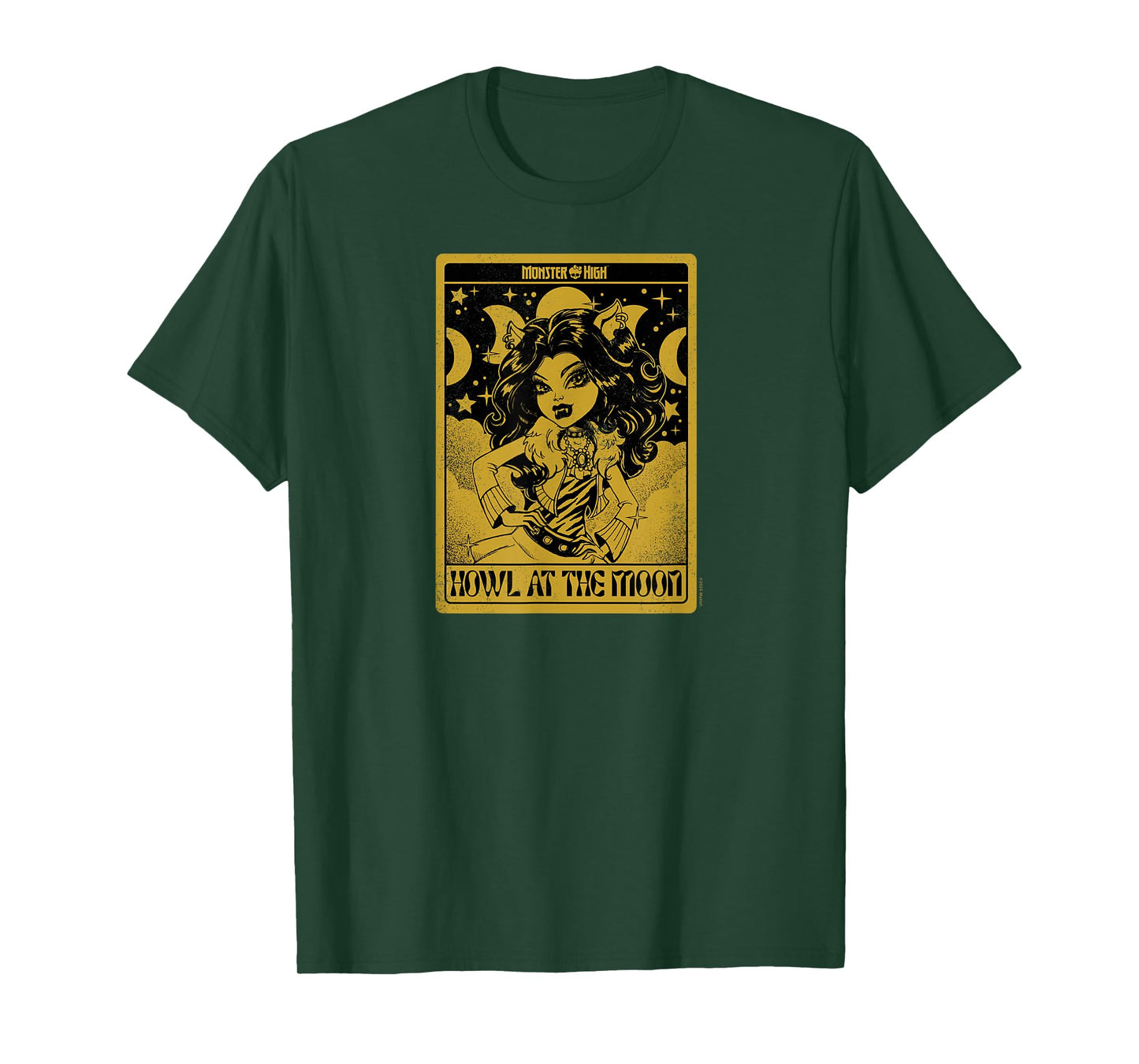 Monster High - Clawdeen Wolf Howl At The Moon Tarot Card T-Shirt