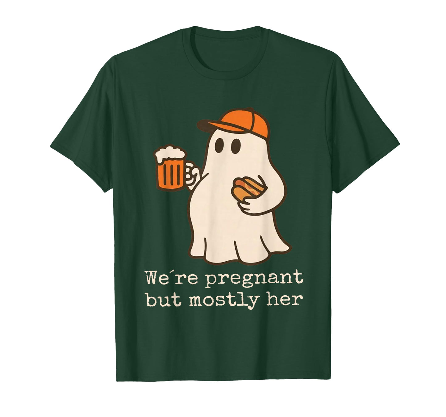 We're Pregnant But Mostly Her Ghost Halloween Couple T-Shirt