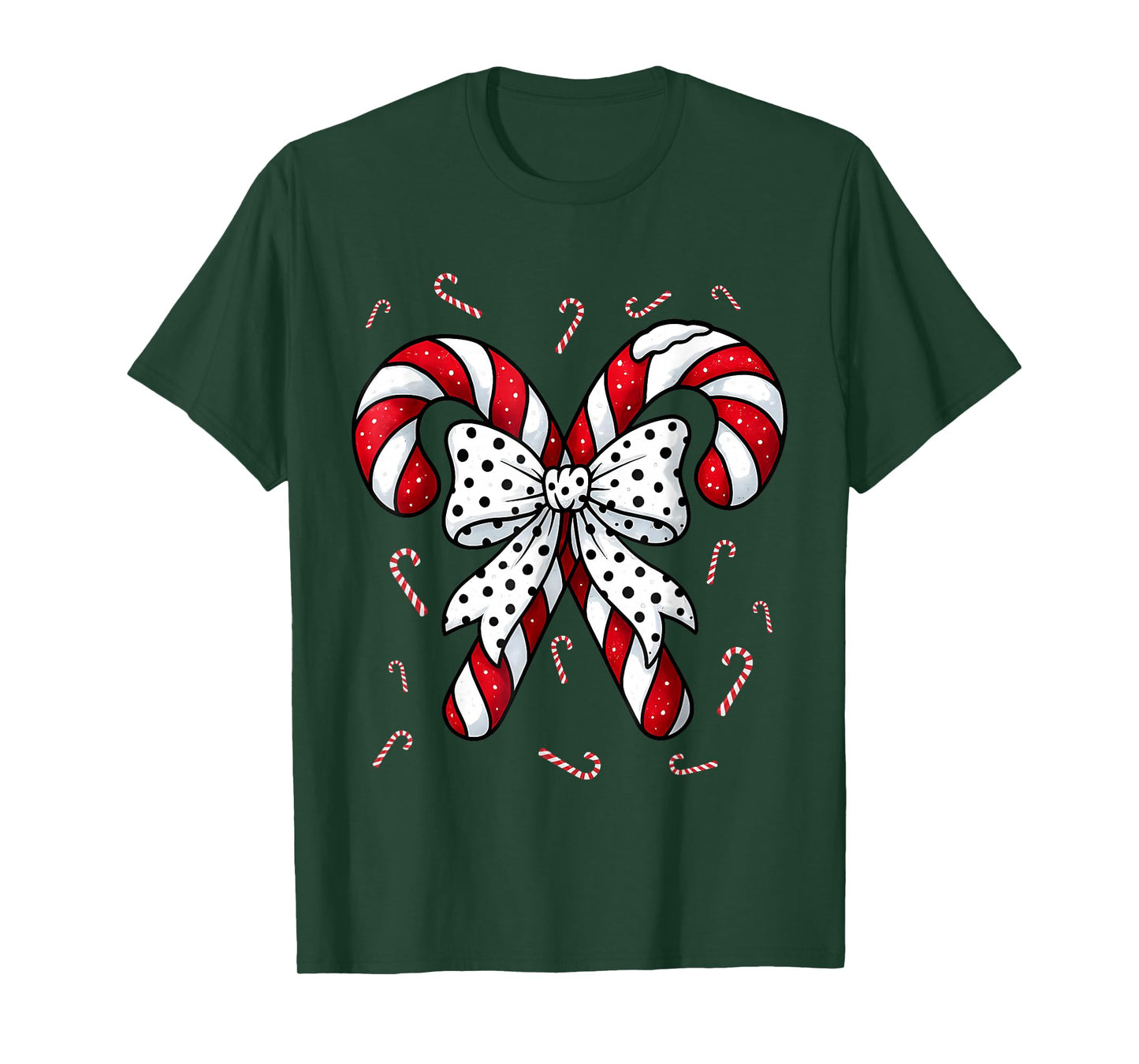 Candy Cane Merry and Bright Red and White Candy Costume T-Shirt