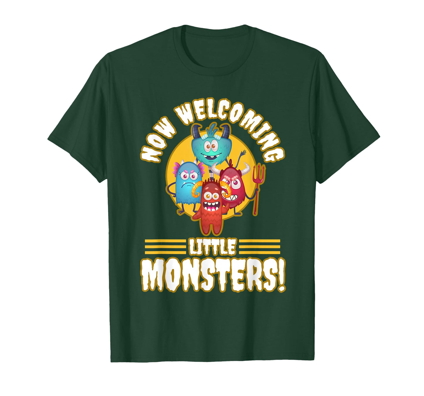 Now Welcoming Little Monsters Halloween Costume For Adults T-Shirt