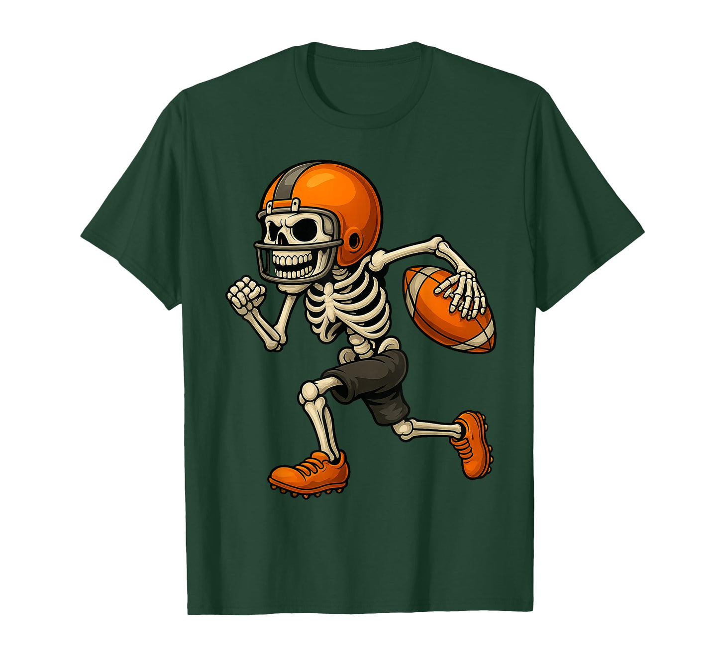 Funny Skeleton Football Halloween Costume for Men Boys Kids T-Shirt