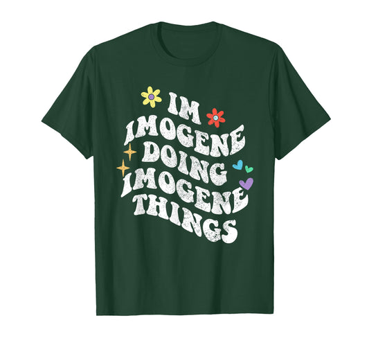 Retro Groovy Im Imogene Doing Imogene Things Funny Mother's T-Shirt