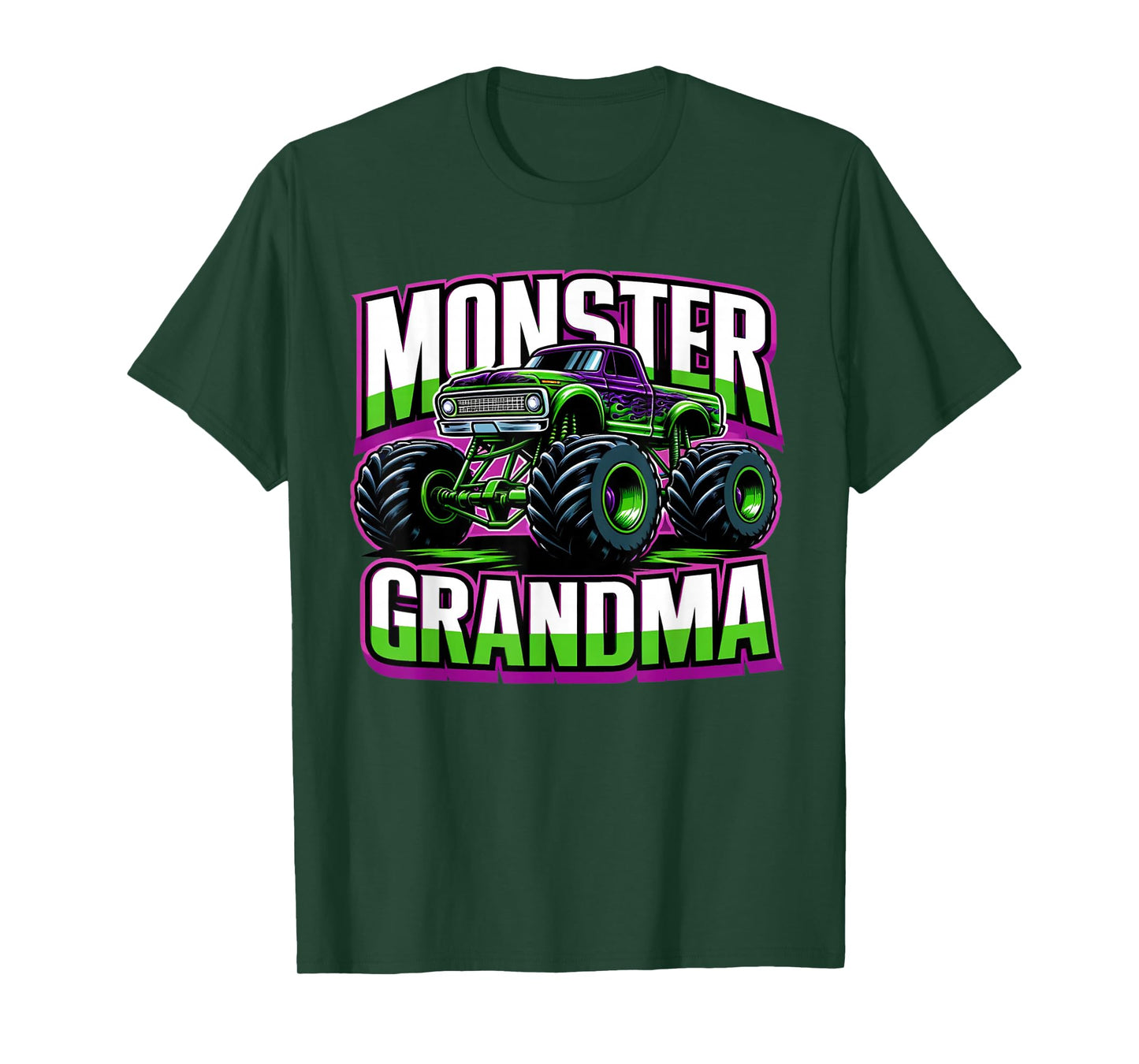 Monster Truck Race Racer Driver Grandma Mother's Day T-Shirt