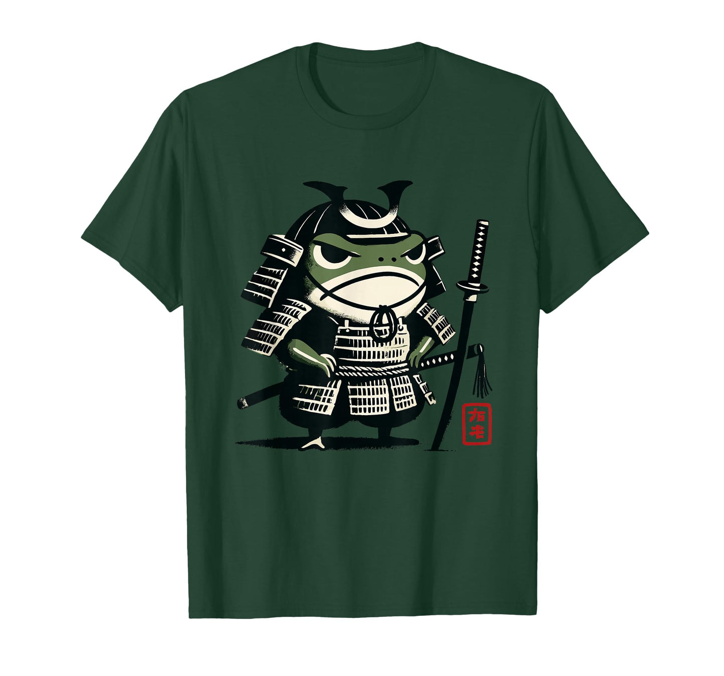 Samurai Grumpy Frog - Matsumoto Hoji Style T-Shirt
