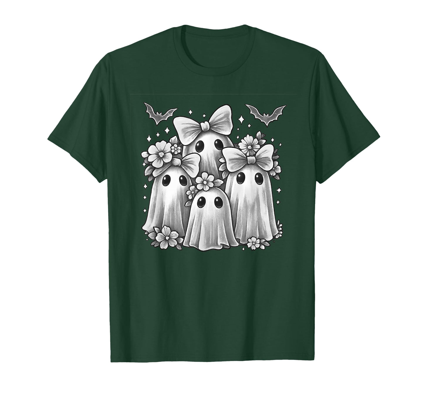 Ghost Halloween Costume Coquette Bow T-Shirt